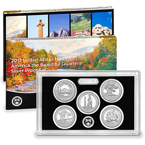 2013 USA America the Beautiful Quarters Silver Proof Set